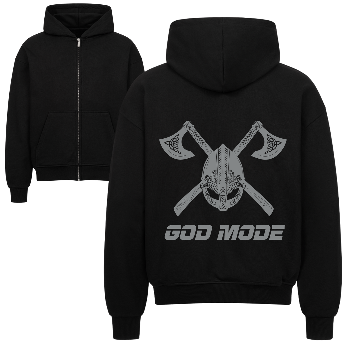 GOD MODE Oversized Zipper Hoodie
