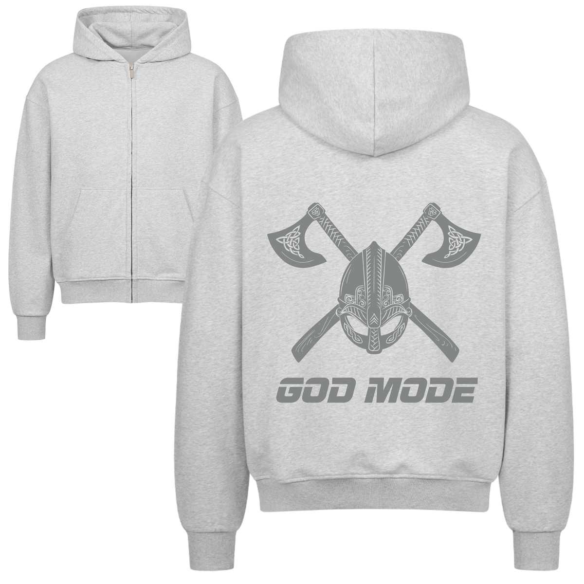 GOD MODE Oversized Zipper Hoodie