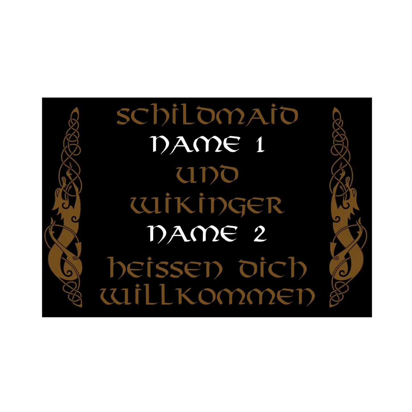 Fußmatte personalisierbar Schildmaid & Wikinger