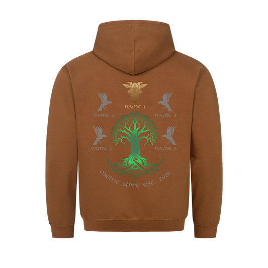 Personalisierte WIkingerfamilie Yggdrasil Hoodie