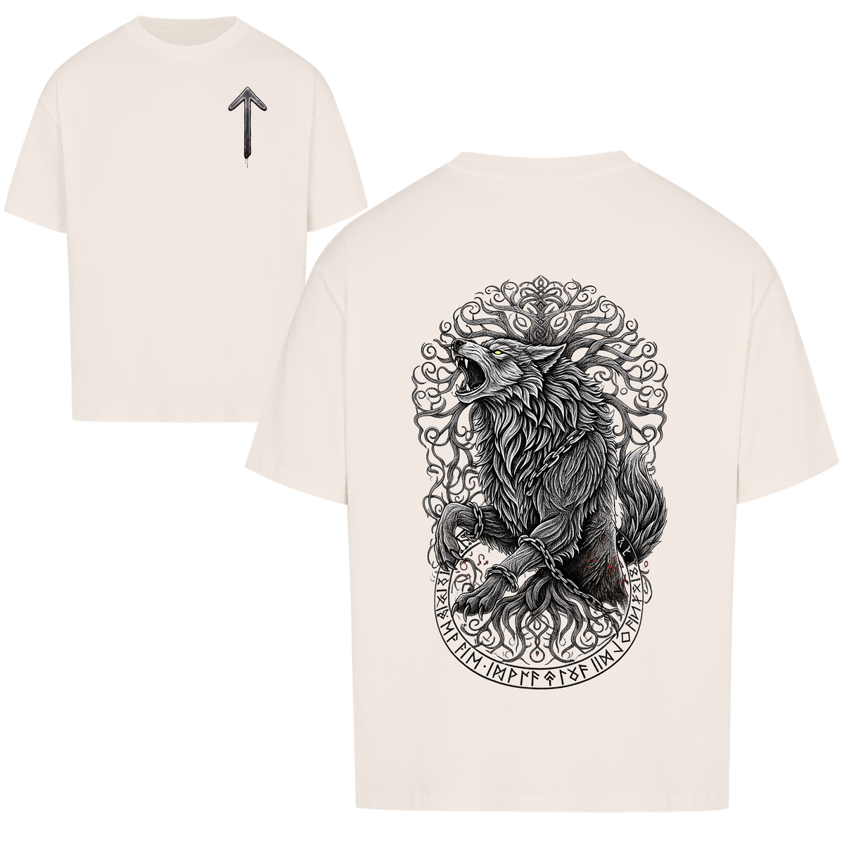 Fenrir & Yggdrasil Oversized Shirt