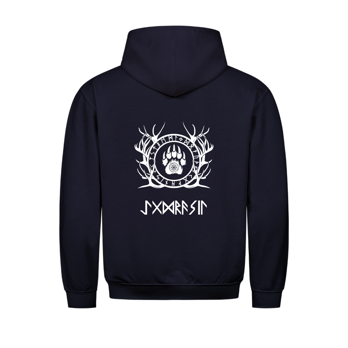 Wikinger Hoodie Navy Nordische Mythologie personalisierbar Vikings Wizards