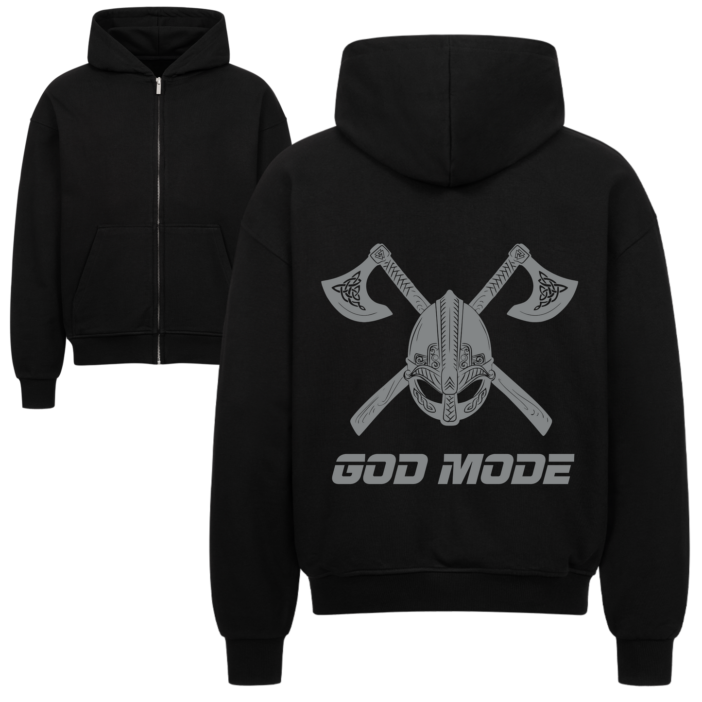 GOD MODE Oversized Zipper Hoodie