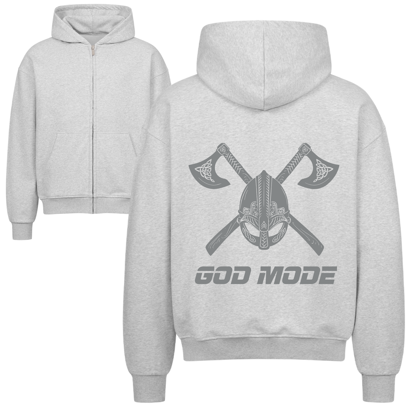GOD MODE Oversized Zipper Hoodie