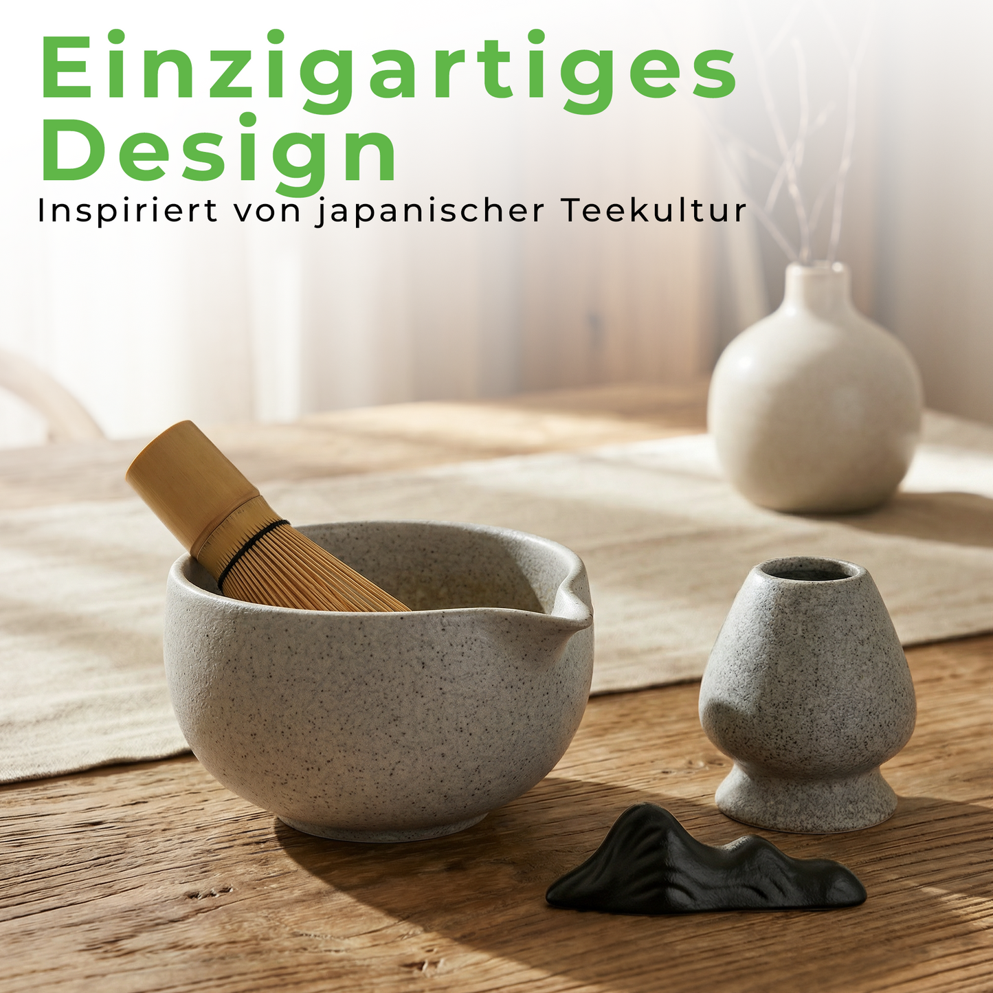 Matcha Zeremonie Set - steingrau