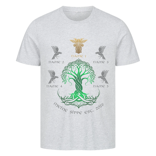 Personalisierte Wikingerfamilie Yggdrasil T-Shirt