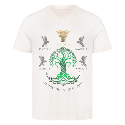 Personalisierte Wikingerfamilie Yggdrasil T-Shirt