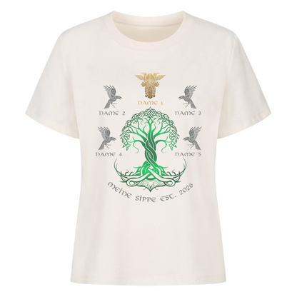 Personalisierte Wikingerfamilie Yggdrasil T-Shirt