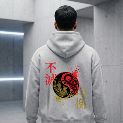 Immortal Balance Oversized Zipper Hoodie