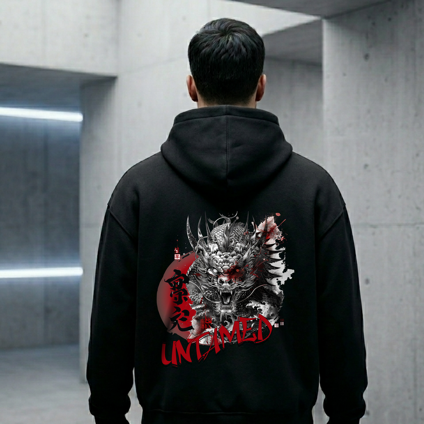 Untamed Dragon Oversized Zipper Hoodie