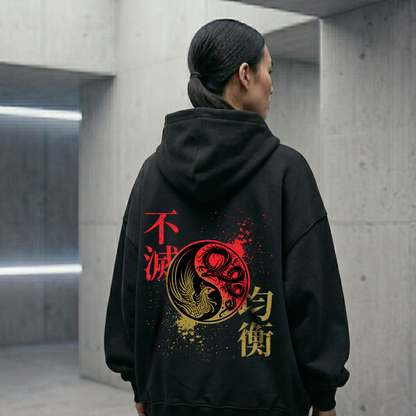 Immortal Balance Oversized Zipper Hoodie