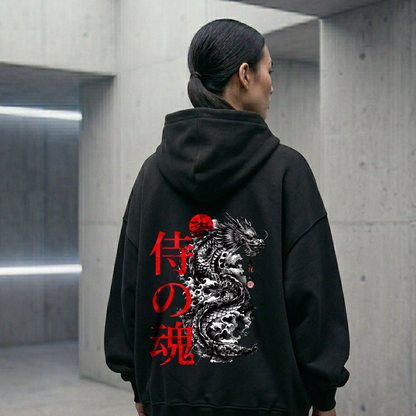 The Soul of Samurai Oversized Zipper Hoodie