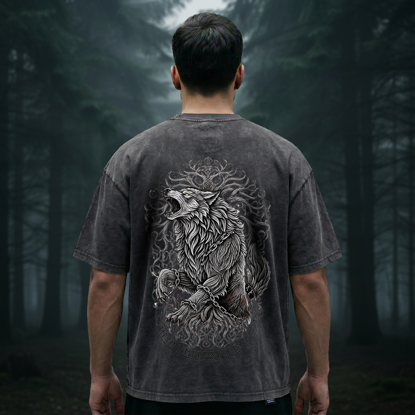 Fenrir & Yggdrasil Oversized Shirt
