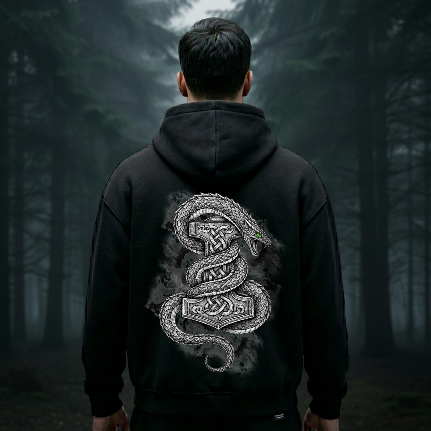Jörmungandr Oversized Zipper Hoodie