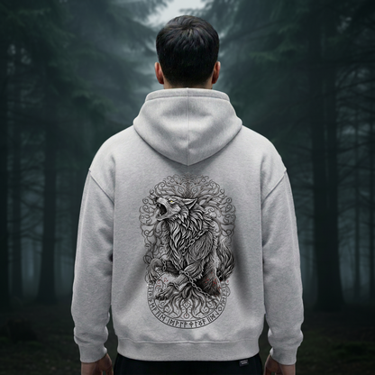 Fenrir & Yggdrasil Oversized Zipper Hoodie