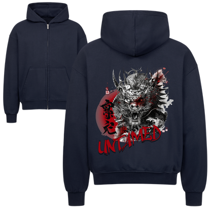 Untamed Dragon Oversized Zipper Hoodie